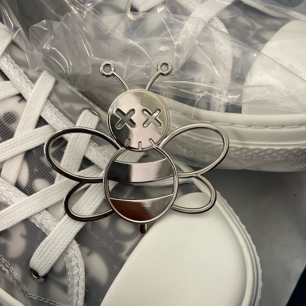 DIOR HOMME:B23 HIGH-TOP in White and Black size 45 - Picture 3 of 14